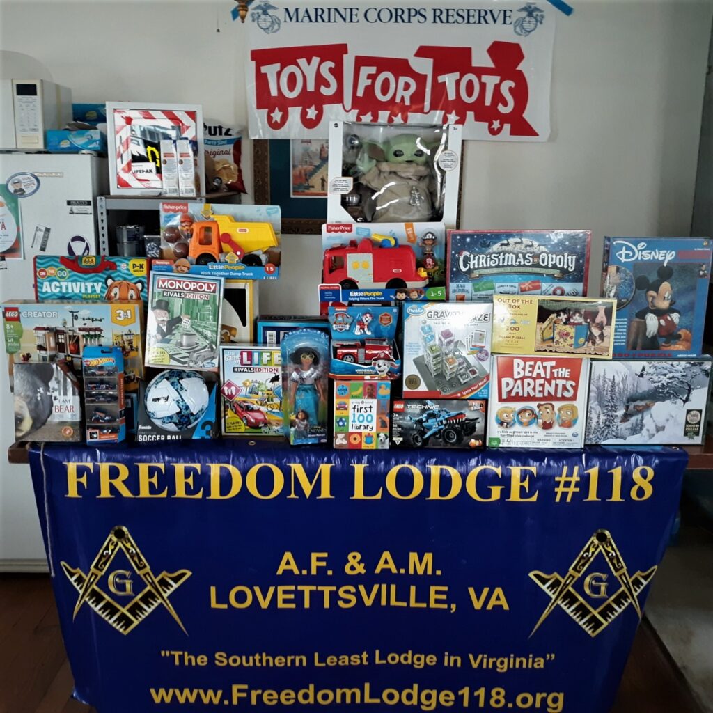Picture of Toys for Tots donations